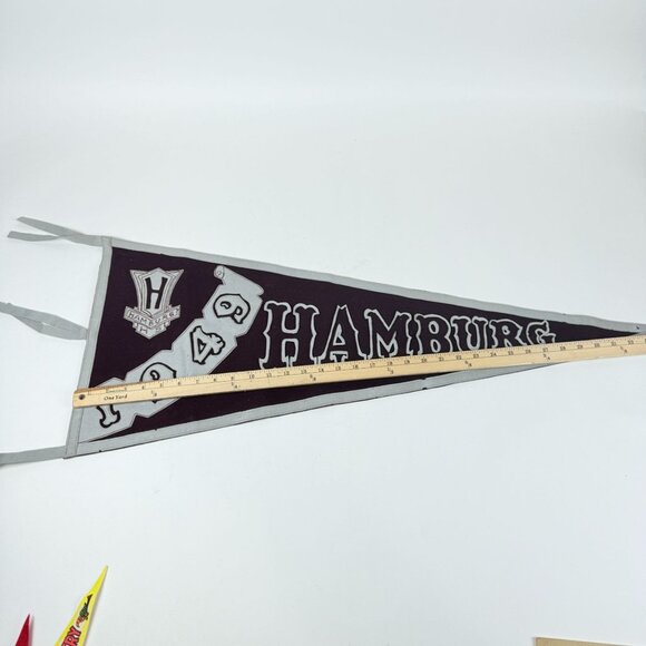 1949 Hamburg High School Felt Pennant Vintage Wool Memorabilia Sewn Lettering - Picture 9 of 11